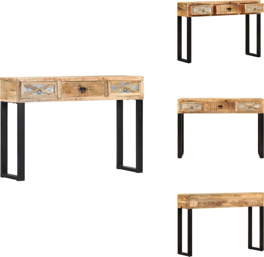 VidaXL Wandtafel Wandtafels Bijzettafel Bijzettafels Wandtafel 110x30x76 cm massief mangohout