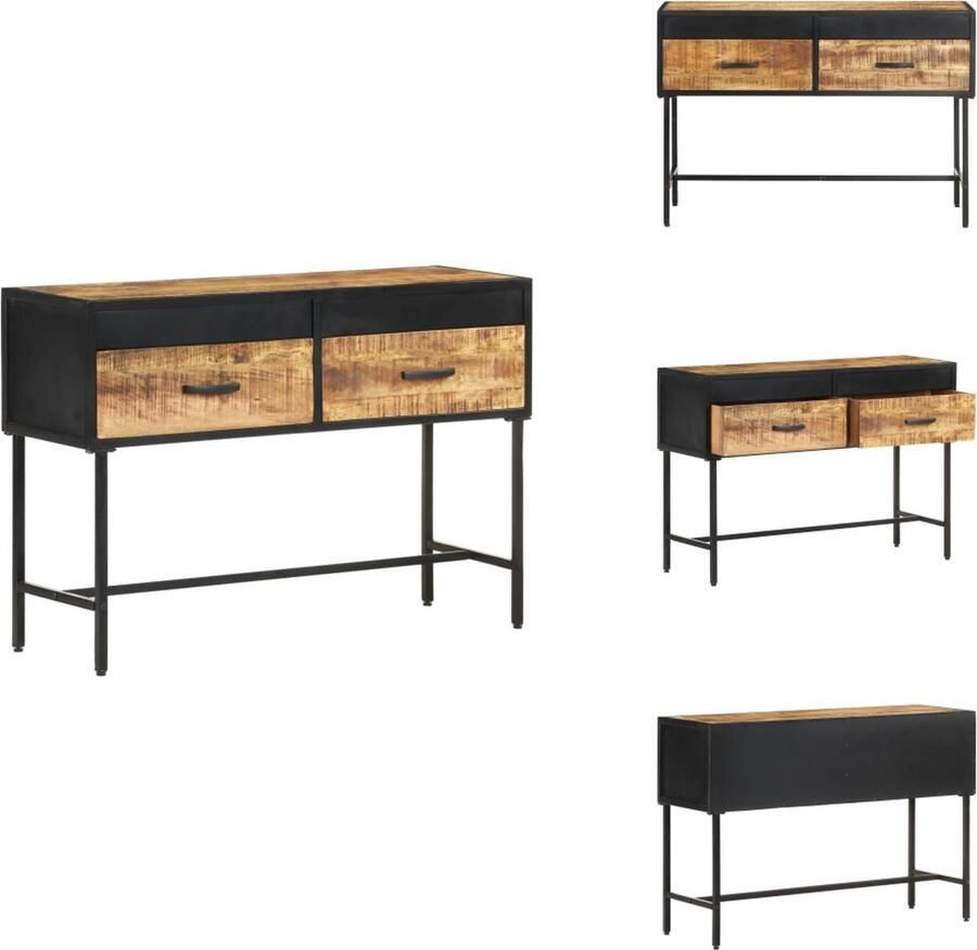 VidaXL Wandtafel Wandtafels Bijzettafel Bijzettafels Wandtafel 110x35x75 cm ruw mangohout