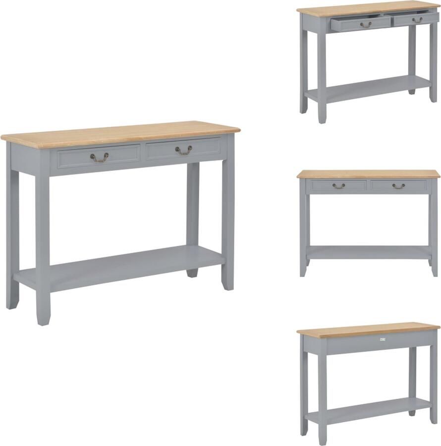 VidaXL Wandtafel Wandtafels Bijzettafel Bijzettafels Wandtafel 110x35x80 cm hout grijs