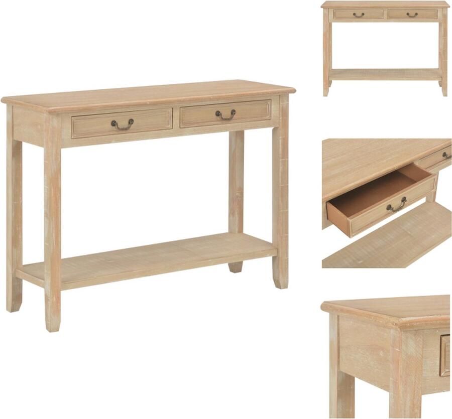 VidaXL Wandtafel 110x35x80 cm hout