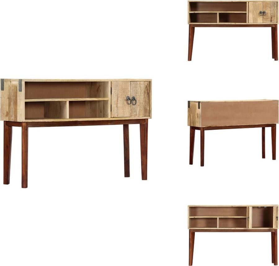 VidaXL Wandtafel Wandtafels Bijzettafel Bijzettafels Wandtafel 115x30x76 cm massief ruw mangohout - Foto 2