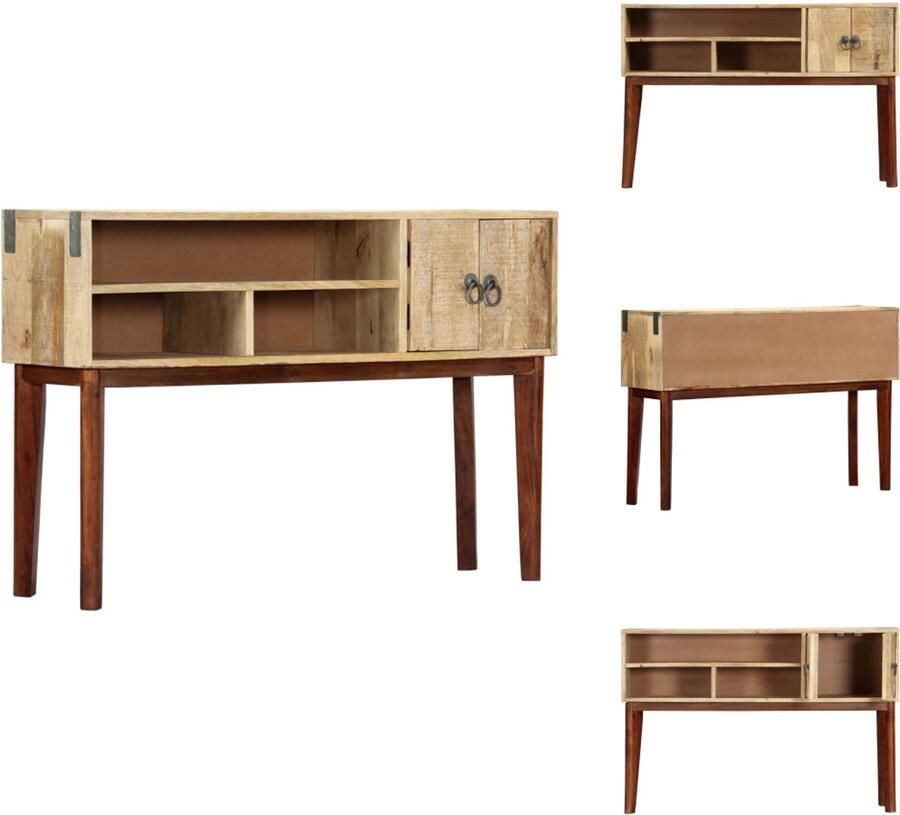VidaXL Wandtafel Wandtafels Bijzettafel Bijzettafels Wandtafel 115x30x76 cm massief ruw mangohout