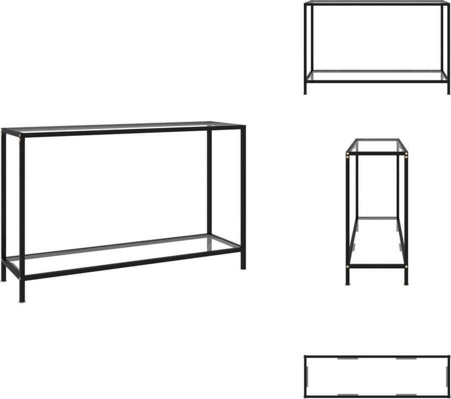 VidaXL Wandtafel Wandtafels Bijzettafel Bijzettafels Wandtafel 120x35x75 cm gehard glas transparant