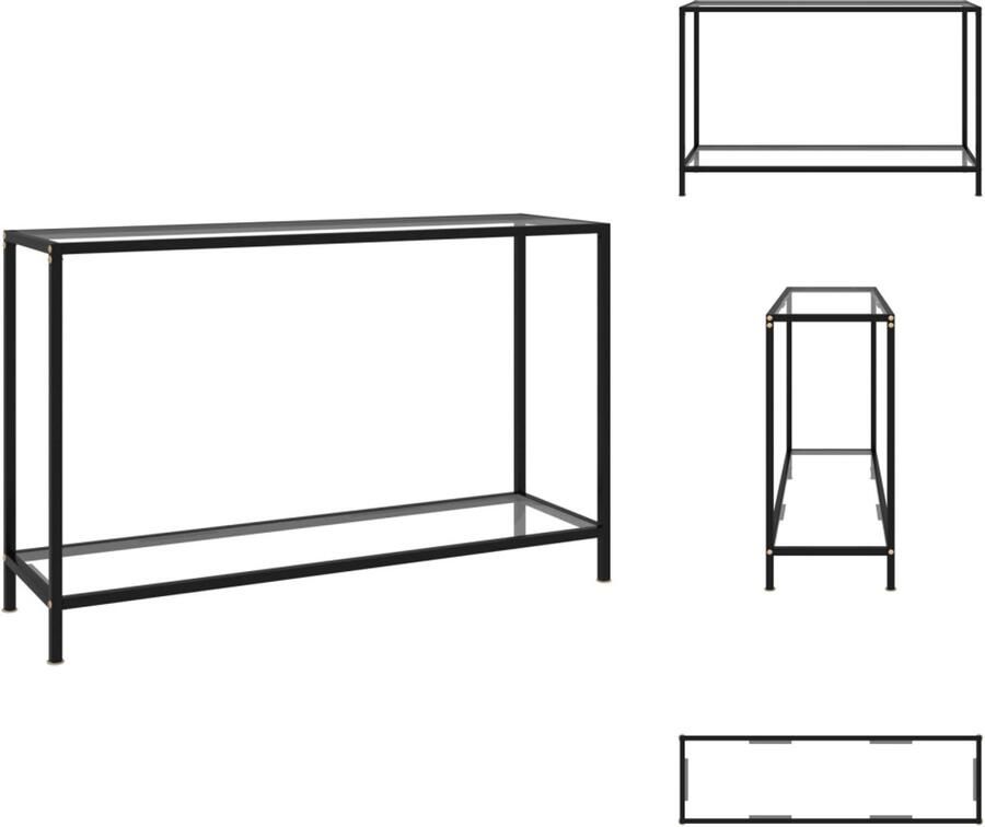 VidaXL Wandtafel Wandtafels Bijzettafel Bijzettafels Wandtafel 120x35x75 cm gehard glas transparant