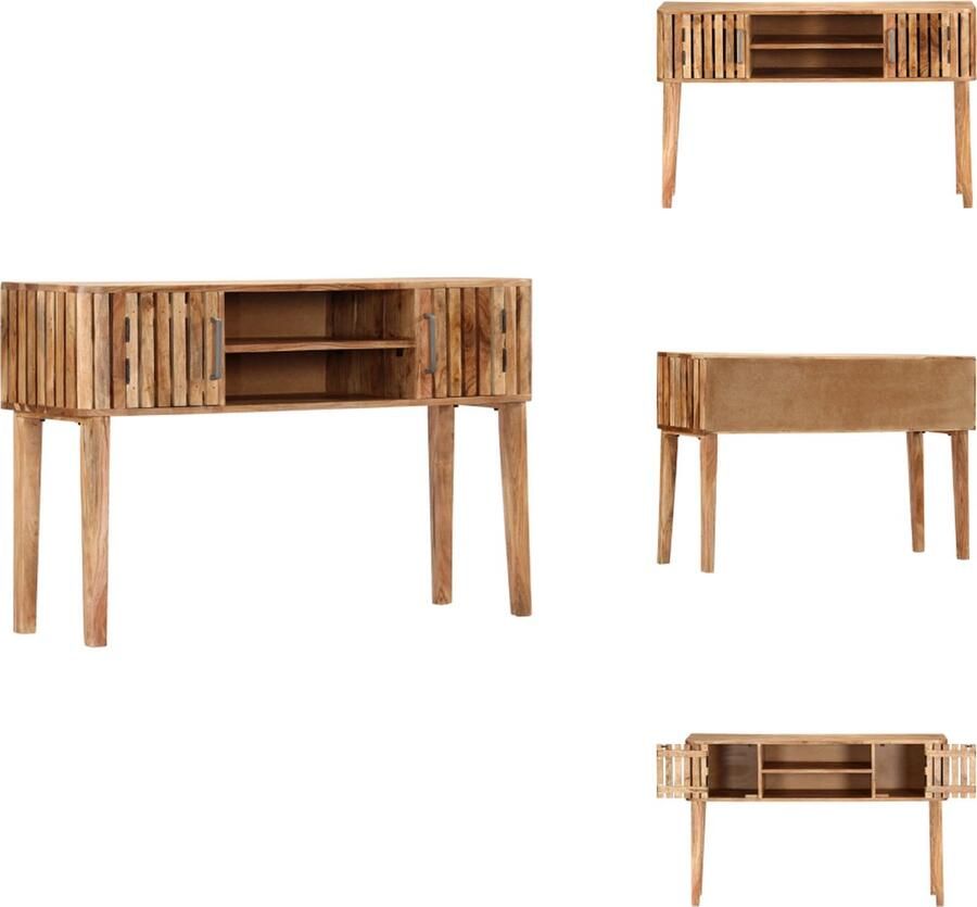 VidaXL Wandtafel Wandtafels Bijzettafel Bijzettafels Wandtafel 120x35x76 cm massief acaciahout