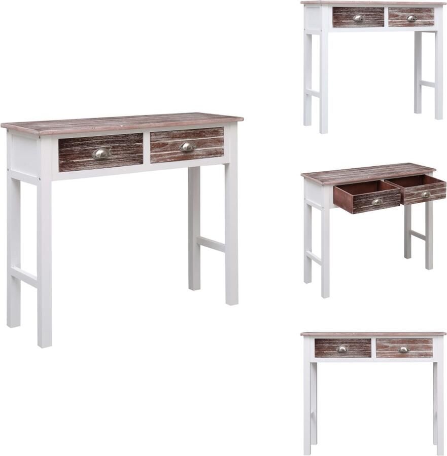 VidaXL Wandtafel Wandtafels Bijzettafel Bijzettafels Wandtafel 90x30x77 cm hout bruin