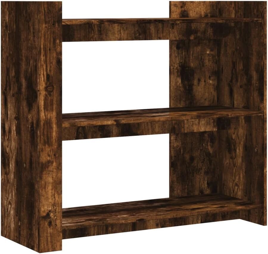 VidaXL Wandtafel 100x35x90 cm Gerookt Eiken Wandtafel Houten Tafel Salontafel Bergruimte Vintage Industrieel Modern Rustiek Kastje