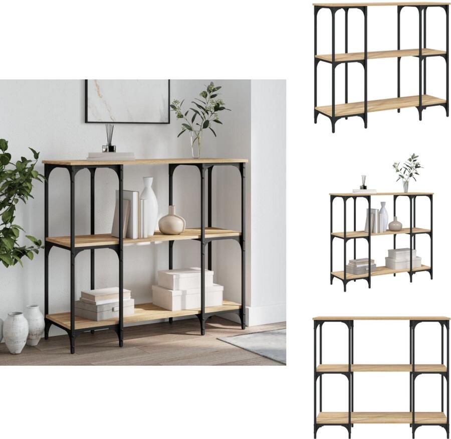 VidaXL -Wandtafel-102x35x90-cm-bewerkt-hout-sonoma-eikenkleurig - Foto 2