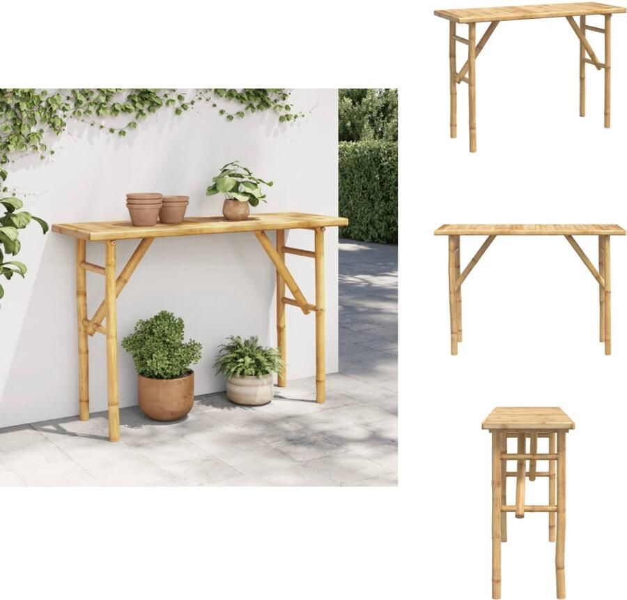 VidaXL Wandtafel Wandtafels Bijzettafel Console Tafel Wandtafel 115x39x75 cm bamboe