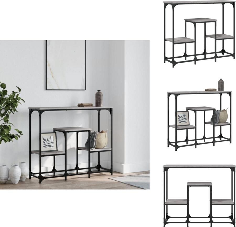 VidaXL -Wandtafel-89 5x28x76-cm-bewerkt-hout-grijs-sonoma-eikenkleurig - Foto 2