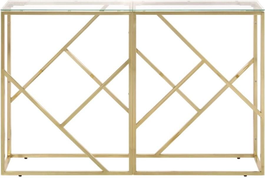 VidaXL Wandtafel Roestvrij staal Goudkleurig Wandtafel Salontafel Consoletafel Gouden Tafellamp Vintage Meubilair Industrieel Design Minimalistische Meubels Living Room Furniture