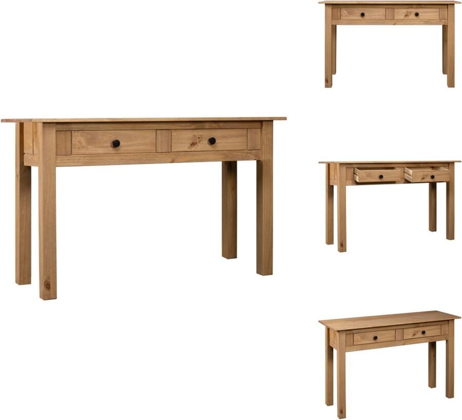 VidaXL Wandtafel Wandtafels Bijzettafel Eindtafel Wandtafel Panama Range 110x40x72 cm massief grenenhout