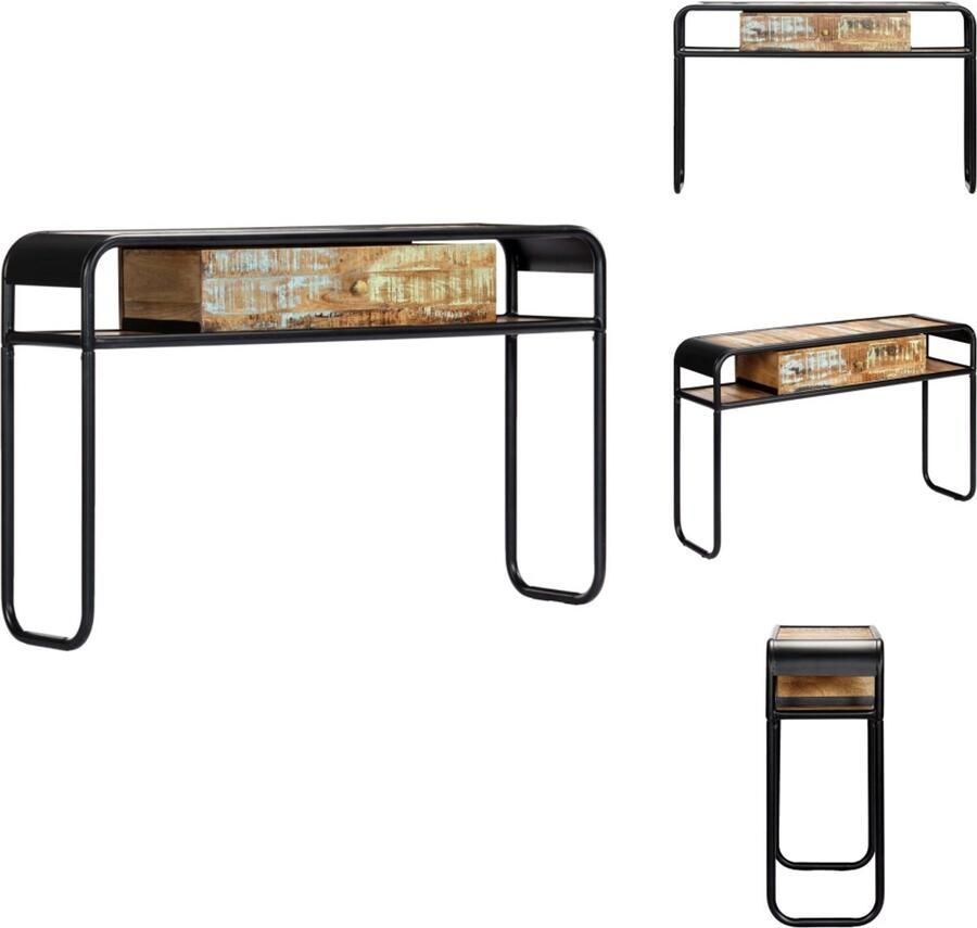 VidaXL Wandtafel Wandtafels Consoletafel Consoletafels Wandtafel 118x30x75 cm massief gerecycled hout