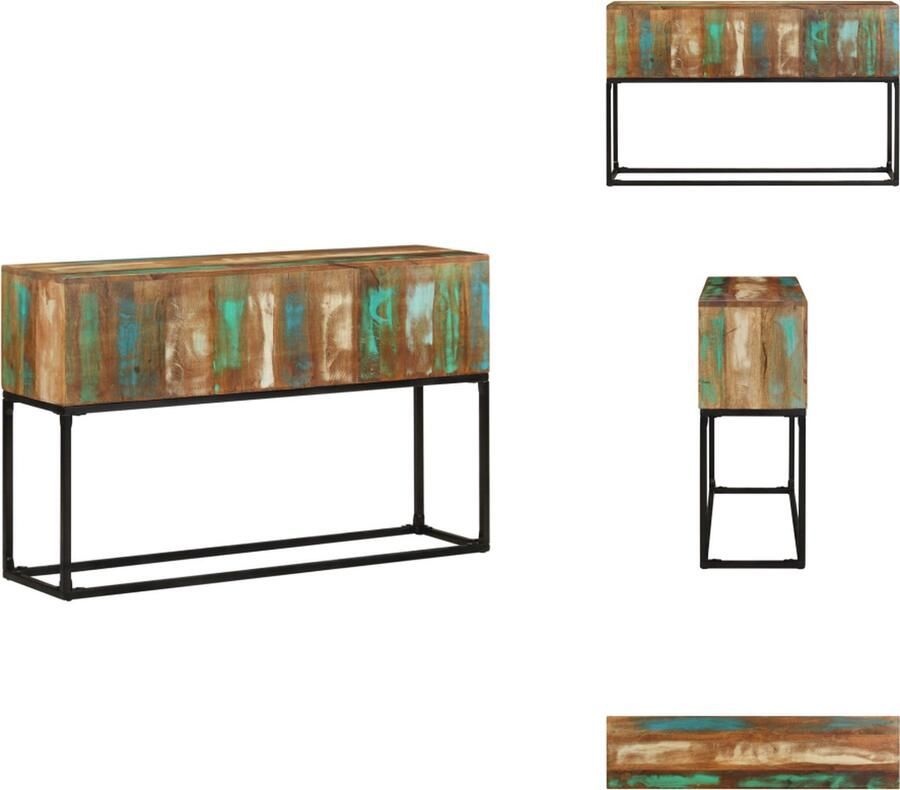 VidaXL Wandtafel Wandtafels Consoletafel Consoletafels Wandtafel 120x30x75 cm massief gerecycled hout