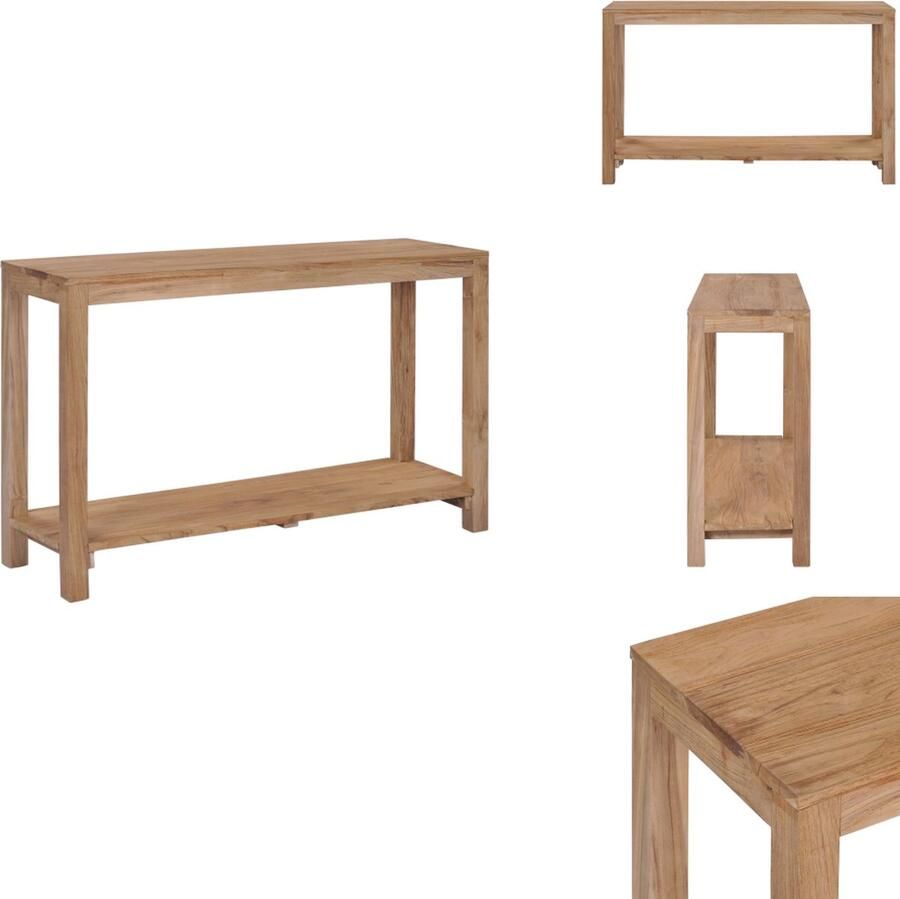 VidaXL Wandtafel Wandtafels Consoletafel Consoletafels Wandtafel 120x35x75 cm massief teakhout
