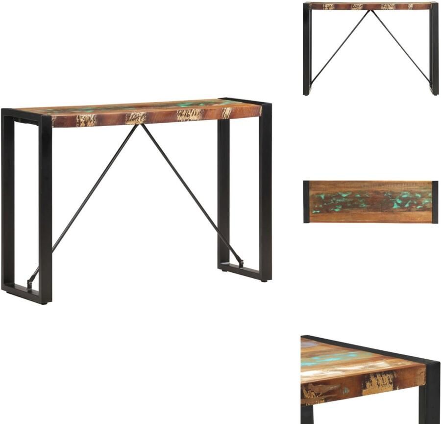 VidaXL Wandtafel Wandtafels Consoletafel Houten Wandtafel 110x35x76 cm massief gerecycled hout