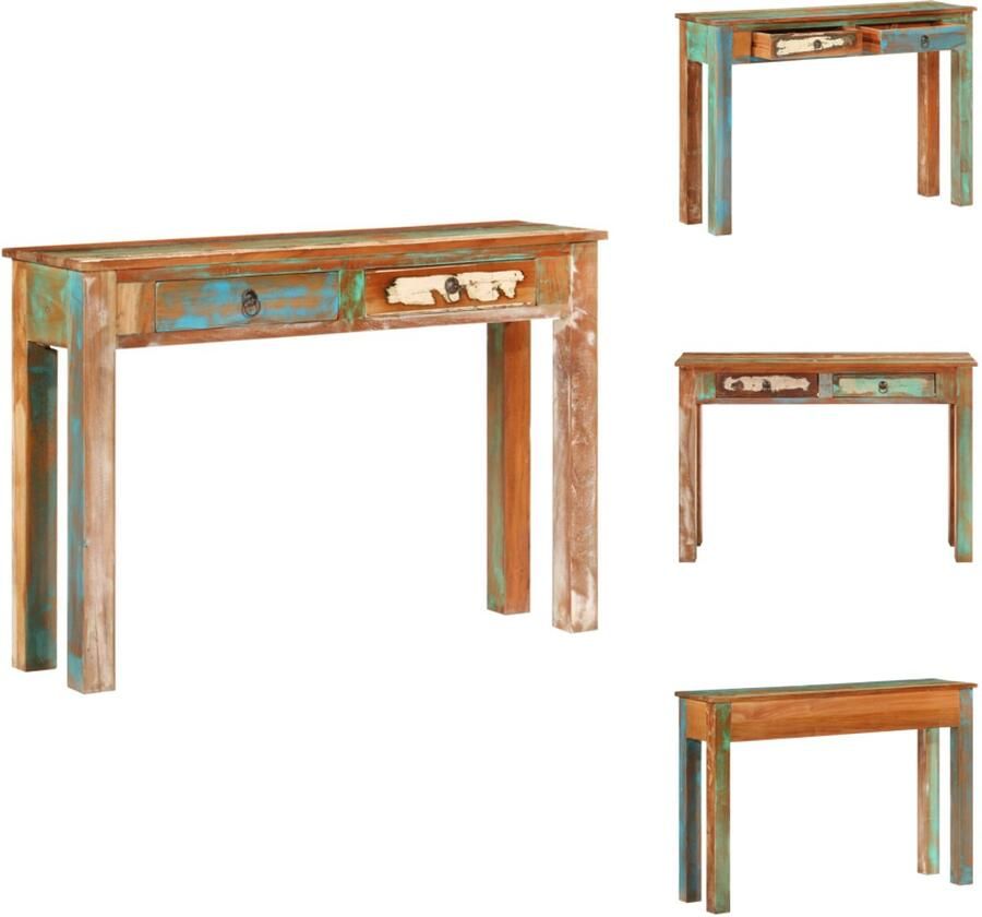 VidaXL Wandtafel Wandtafels Tafel Haltafel Wandtafel 110x30x75 cm massief gerecycled hout