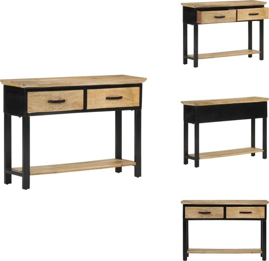 VidaXL Wandtafel Wandtafels Tafel Haltafel -Wandtafel-110x30x75-cm-massief-ruw-mangohout