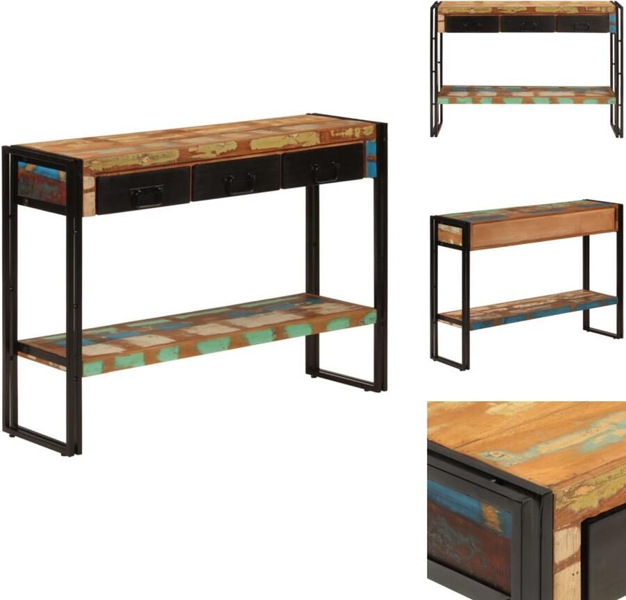 VidaXL Wandtafel Wandtafels Tafel Haltafel Wandtafel 110x30x76 cm massief gerecycled hout