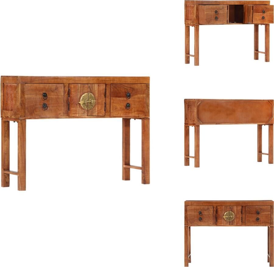 VidaXL Wandtafel Wandtafels Tafel Haltafel -Wandtafel-120x32x80-cm-massief-ruw-acaciahout