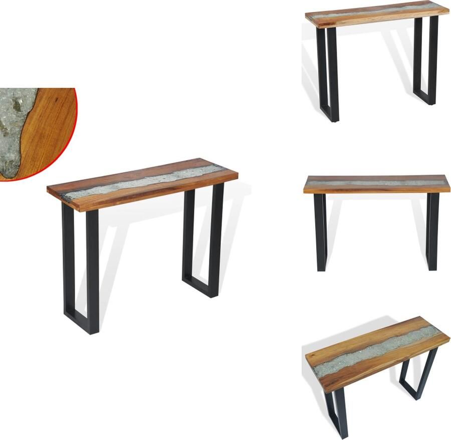 VidaXL Wandtafel Wandtafels Wand Tafel Wand Tafels Wandtafel 100x35x75 cm teakhout - Foto 2