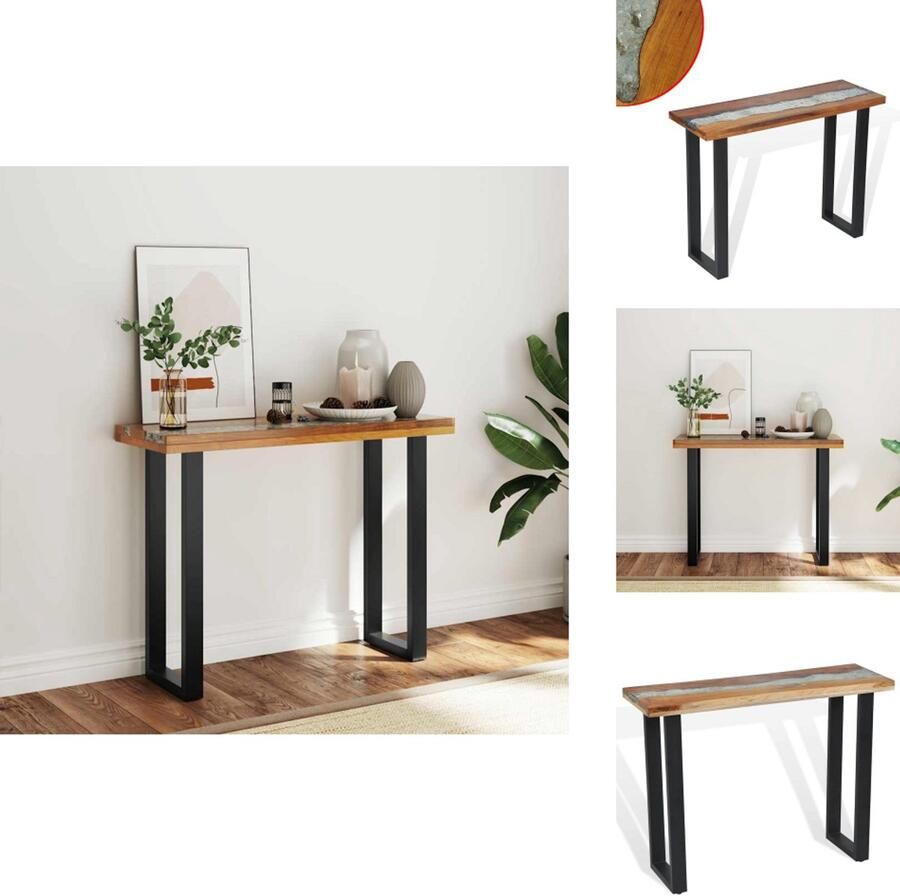 VidaXL Wandtafel Wandtafels Wand Tafel Wand Tafels Wandtafel 100x35x75 cm teakhout