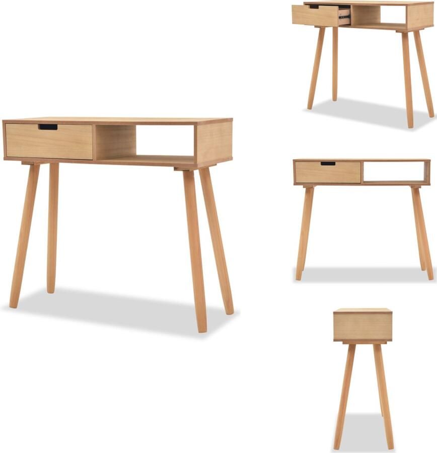 VidaXL Wandtafel Wandtafels Wand Tafel Wand Tafels Wandtafel 80x30x72 cm massief grenenhout bruin