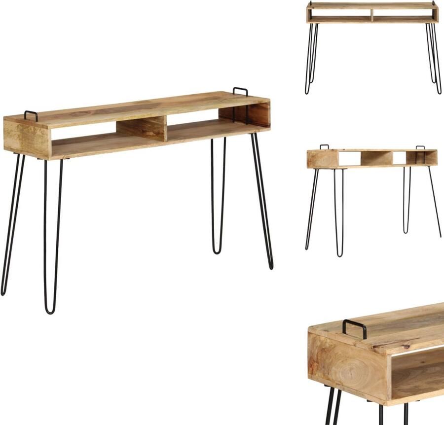 VidaXL Wandtafel Wandtafels Wandtafeltje Wandtafeltjes Wandtafel 115x35x76 cm massief mangohout