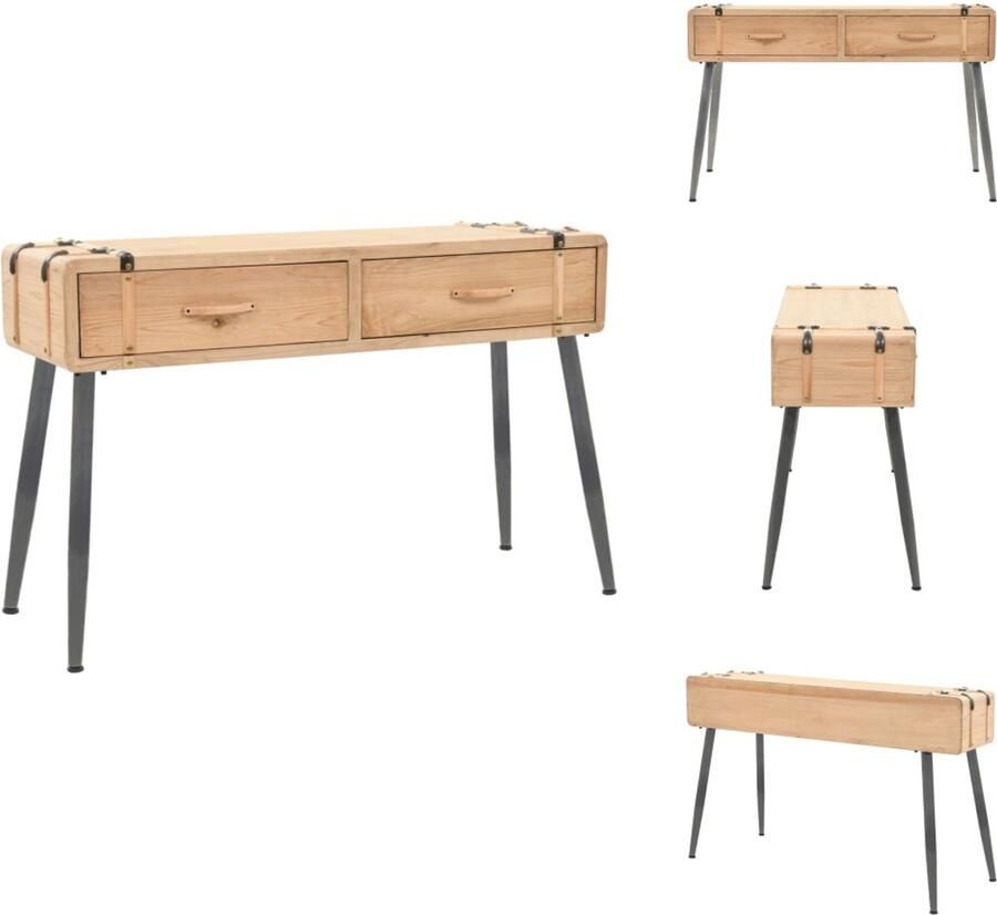 VidaXL Wandtafel Wandtafels Wandtafeltje Wandtafeltjes Wandtafel 115x40 5x76 cm massief vurenhout