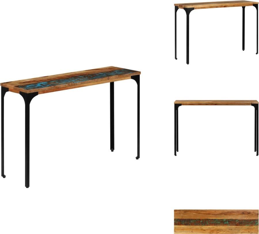 VidaXL Wandtafel Wandtafels Wandtafeltje Wandtafeltjes Wandtafel 120x35x76 cm massief gerecycled hout