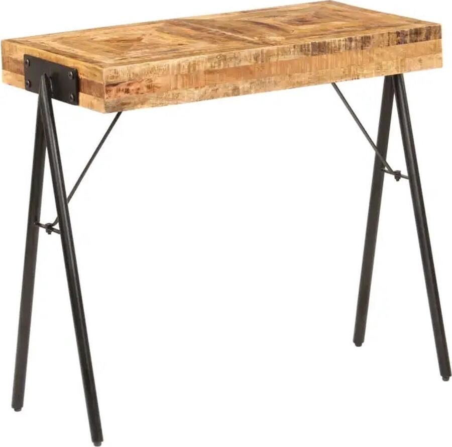 VidaXL Wandtafel Wandtafels Wandtafeltje Wandtafeltjes Wandtafel 80x40x75 cm massief mangohout