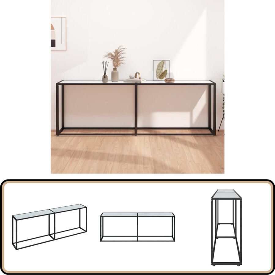 VidaXL Wandtafel Witmarmerkleurig 220x35x75 5 cm Wandtafel Consoletafel Salontafel Vitrineskast Tv-meubel Witte Kast Marmeren Tafellaag