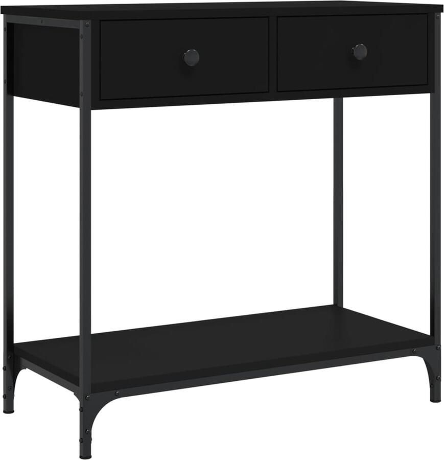 VidaXL -Wandtafel-75x34 5x75-cm-bewerkt-hout-zwart - Foto 2