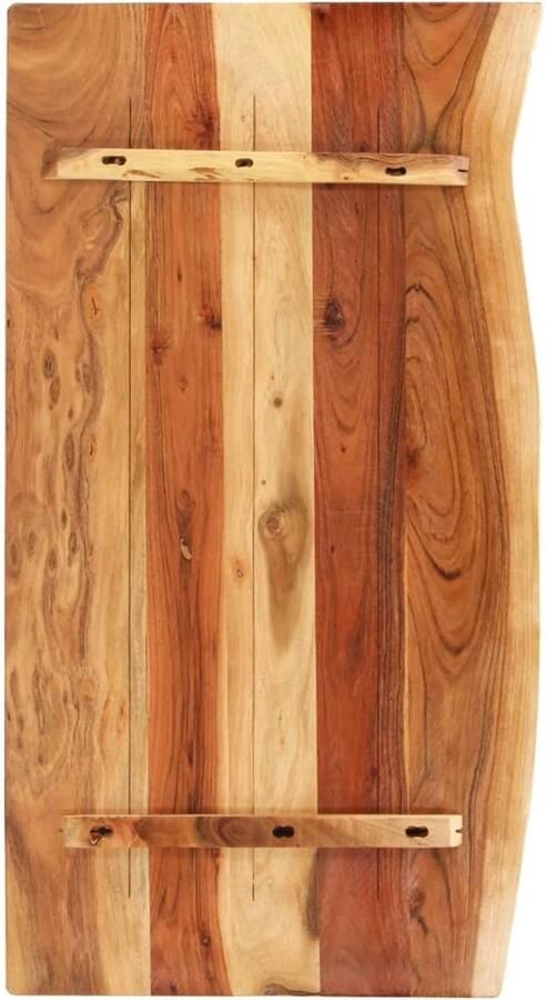 VidaXL Wastafelblad 100x52x2 5 cm Massief Acaciahout Wastafelblad Acacia Hout Badkamermeubilair Rustic Design Handgemaakt Unieke Stijl Wasbakblad Bovenblad Keukenblad Salontafel
