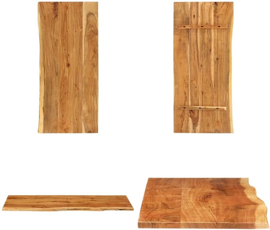 VidaXL Wastafelblad 140x52x2 5 cm massief acaciahout Wastafelblad Wastafelbladen Houten Wastafelblad Houten Wastafelbladen