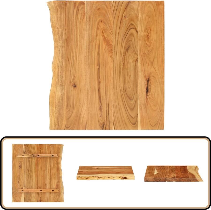 VidaXL Wastafelblad Wastafelbladen Houten Wastafelblad Houten Wastafelbladen Wastafelblad 58x52x3 8 cm massief acaciahout