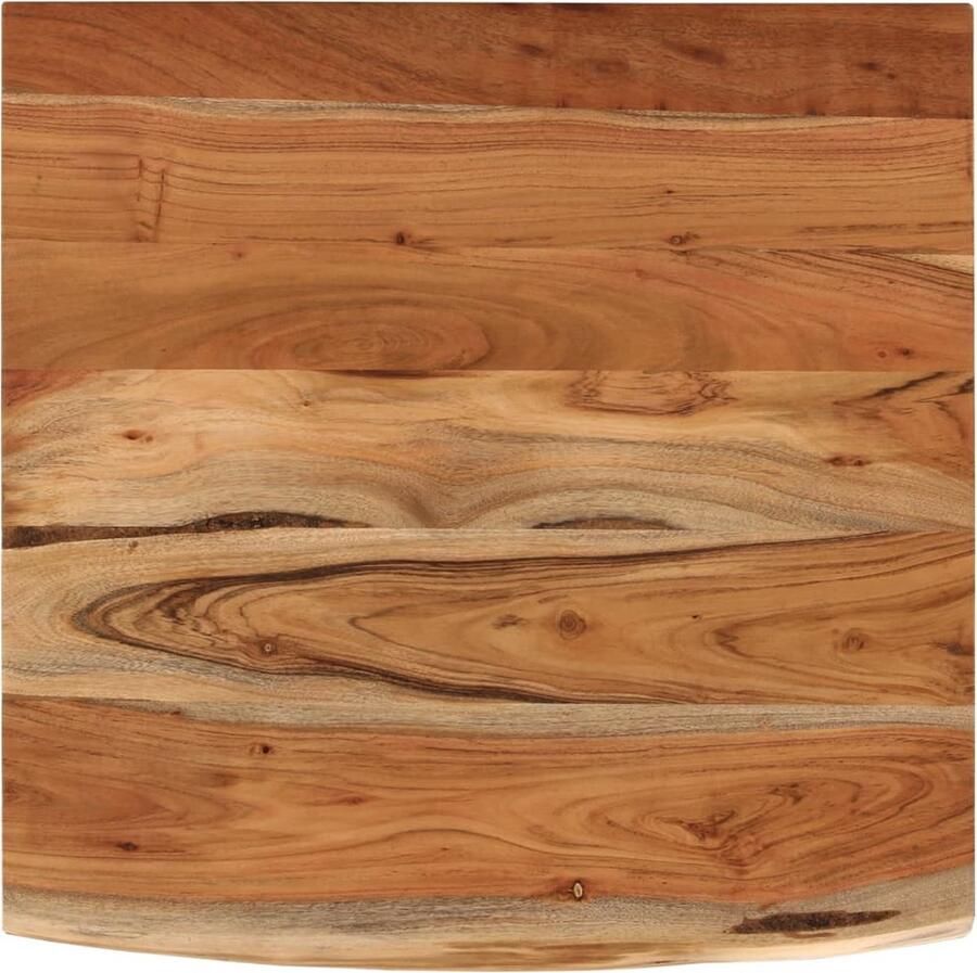 VidaXL Bureaublad Natuurlijke Rand Acaciahout 80x80 cm Houten Bureau Acacia Hout Landelijk Design Natuurlook Industrieel Bureau