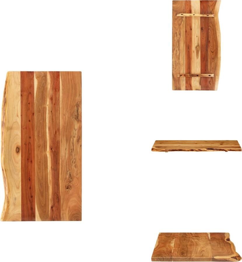 VidaXL Wastafelblad Wastafelbladen Houten Wastafelblad Houten Wastafelbladen Wastafelblad 100x52x2 5 cm massief acaciahout