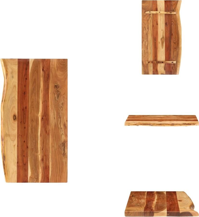 VidaXL Wastafelblad Wastafelbladen Houten Wastafelblad Houten Wastafelbladen Wastafelblad 100x52x3 8 cm massief acaciahout
