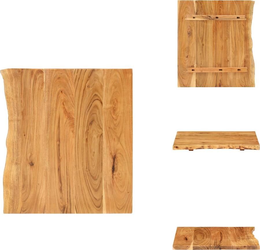 VidaXL Wastafelblad Wastafelbladen Houten Wastafelblad Houten Wastafelbladen Wastafelblad 58x52x2 5 cm massief acaciahout