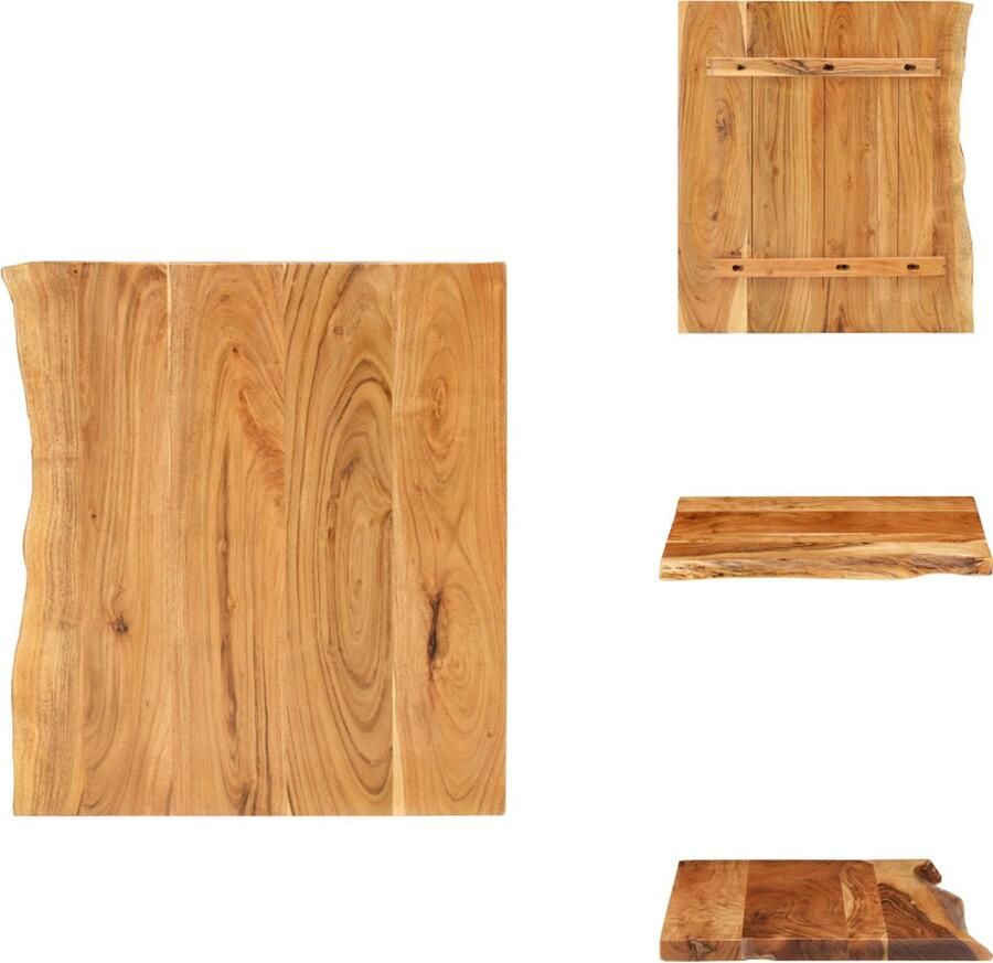VidaXL Wastafelblad Wastafelbladen Houten Wastafelblad Houten Wastafelbladen Wastafelblad 80x52x3 8 cm massief acaciahout