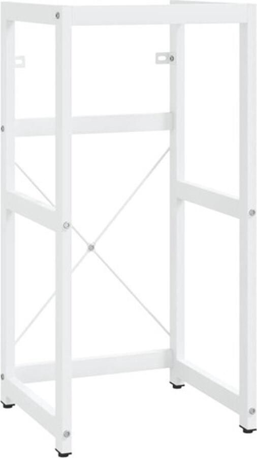 VidaXL Wastafelframe Badkamerkast Wastafelframe 40x38x83 cm ijzer wit Badkameropstelling Witte Kast Ijzeren Kast