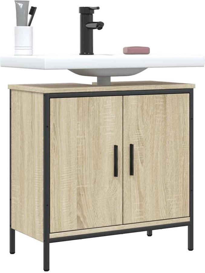VidaXL Wastafelkast 60x30x60 cm bewerkt hout sonoma eikenkleurig