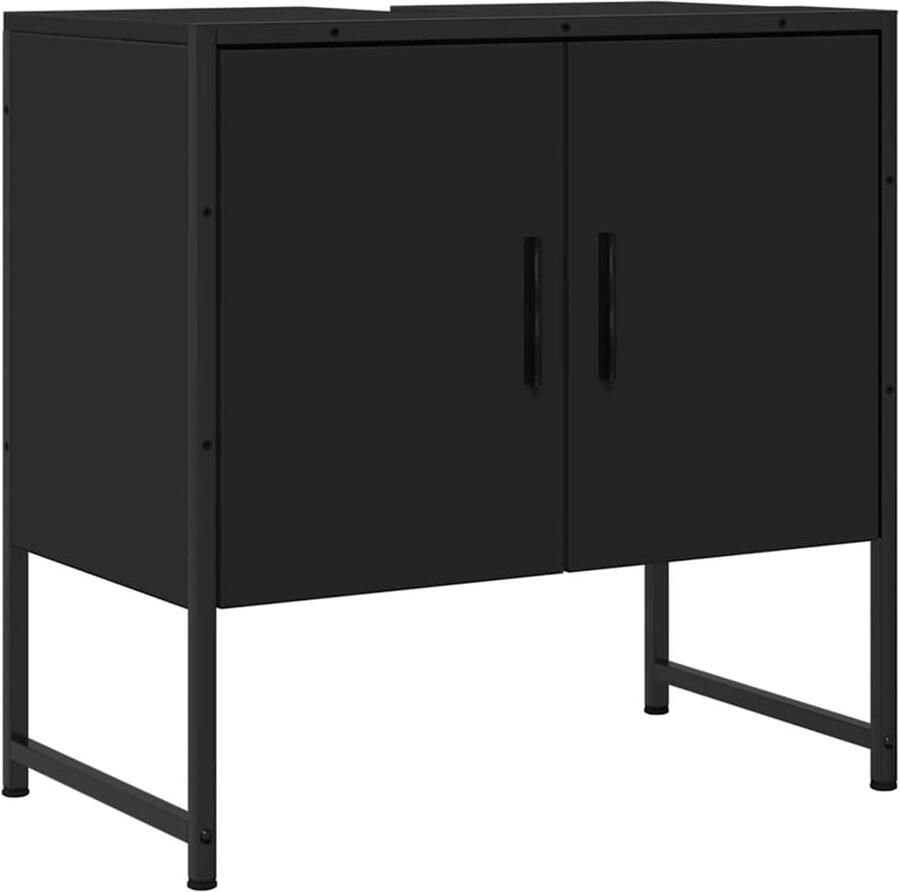 VidaXL Wastafelkast 60x33x60 cm bewerkt hout zwart