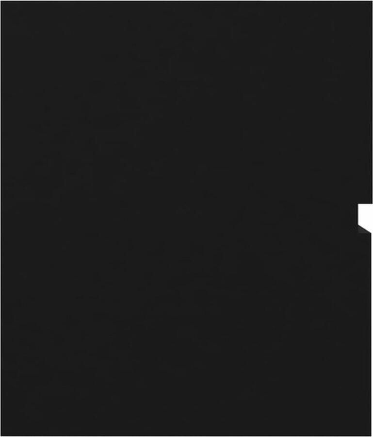 VidaXL Wastafelkast En Wastafel Wastafelkasten En Wastafels Wastafel Wastafels Wastafelkast met ingebouwde wastafel bewerkt hout zwart - Foto 2