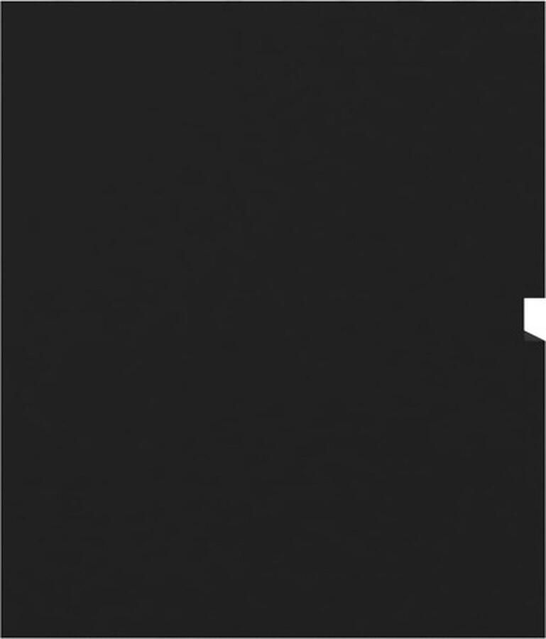 VidaXL Wastafelkast En Wastafel Wastafelkasten En Wastafels Wastafel Wastafels Wastafelkast met ingebouwde wastafel bewerkt hout zwart - Foto 2