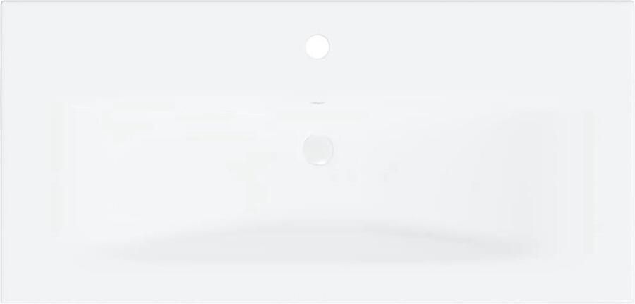 VidaXL Wastafelkast En Wastafel Wastafelkasten En Wastafels Wastafel Wastafels Wastafelkast met ingebouwde wastafel spaanplaat betongrijs