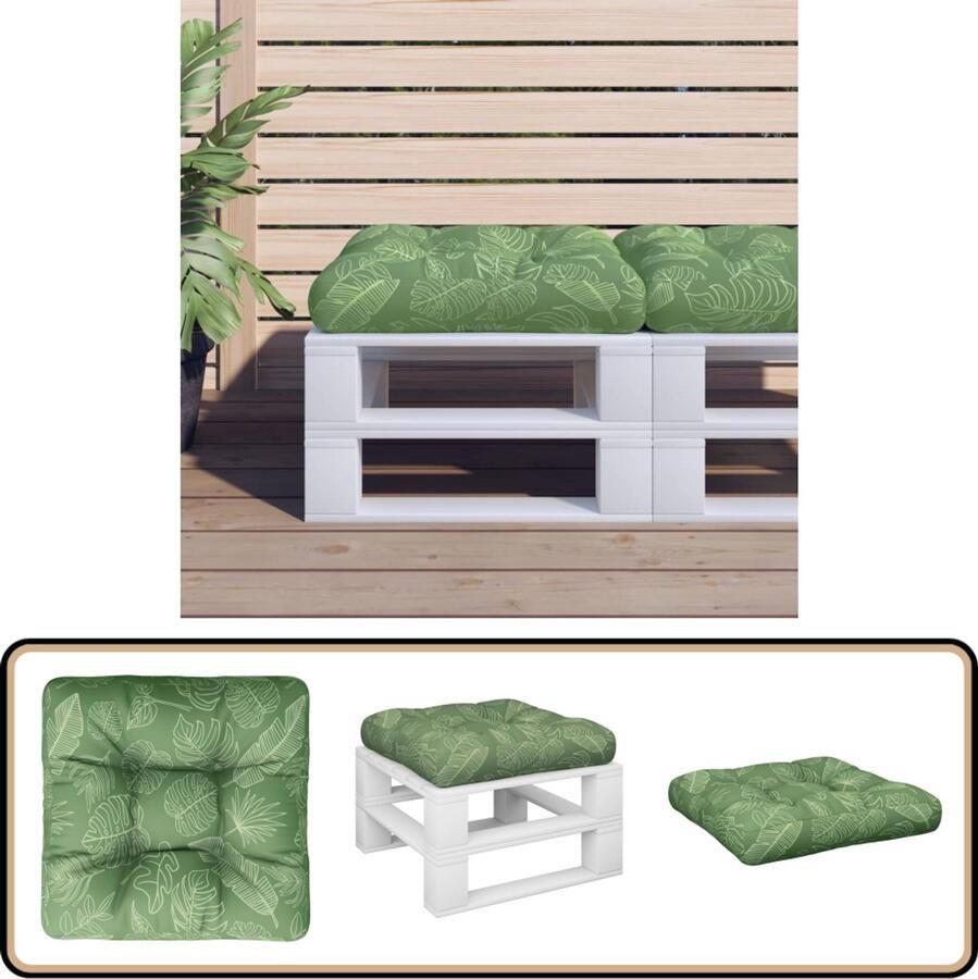 VidaXL Waterafstotend Palletkussen 60x60x12 cm Palletkussentjes Outdoor Meubilering Tuinkussens Buitenkussens Lounge Set Accessoires Patio Dekking Zitzakken