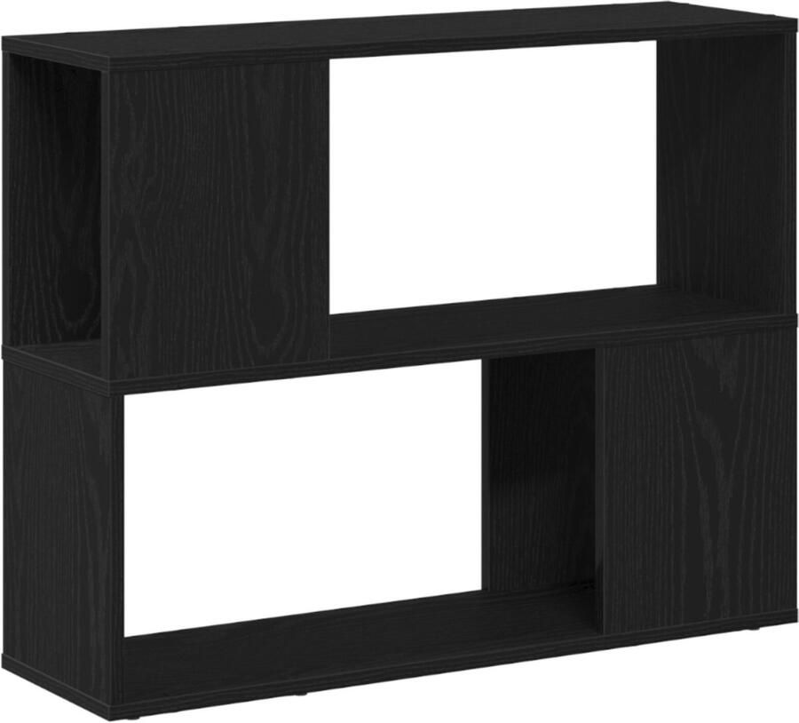 VidaXL TV-kast Zwart eiken Bewerkt hout 80 x 24 x 63 cm TV-meubel