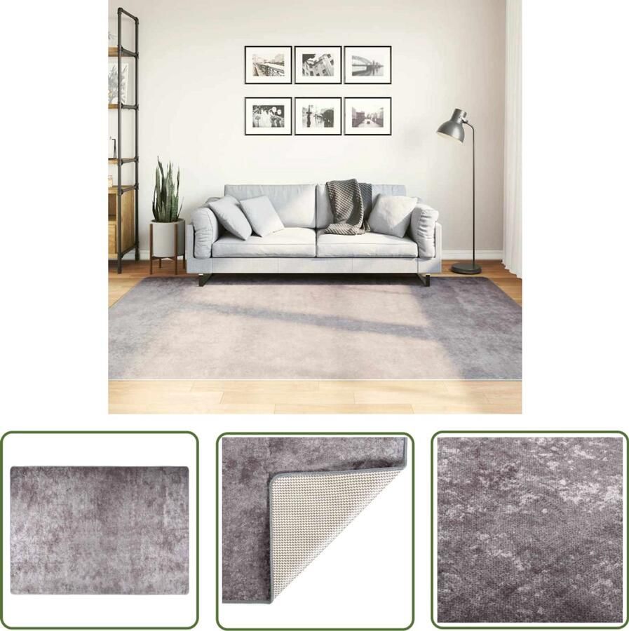 The Living Store Vloerkleed Afmetingen- 150 x 230 cm Eigenschappen- Zacht Anti-slip Geluidsabsorberend Vloerkleed Woonkamer Slaapkamer Anti Slip Zacht